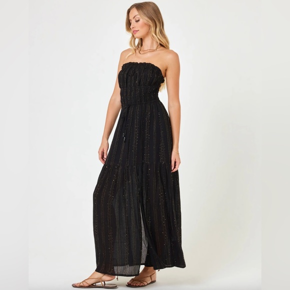 L*Space Nannai Shimmer Magic Hour Dress, black - Picture 5 of 9